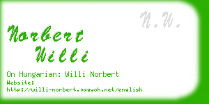 norbert willi business card